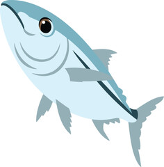 Majestic albacore tuna vector illustration art