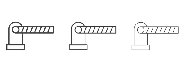 Barrier icon in Line Art Style for Design collection