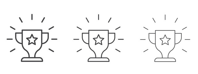 Achievement icon in Line Art Style for Design collection