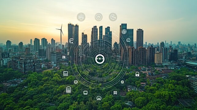 Smart city, interconnected systems, urban infrastructure