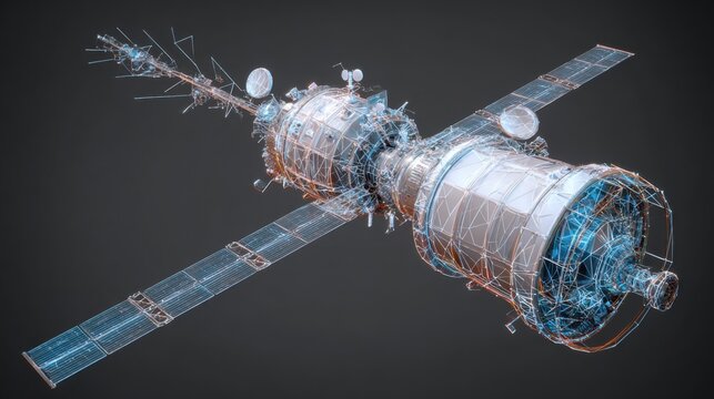 space station wireframe design model - Powered by Adobe