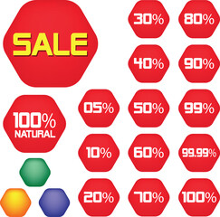 Best for sale sticker, price tag, quality mark, Red postage stamps, A collection of different colored star stickers, Realistic red price tags collection, Special offer or shopping discount label.