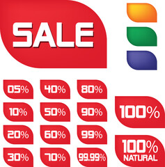 Best for sale sticker, price tag, quality mark, Red postage stamps, A collection of different colored star stickers, Realistic red price tags collection, Special offer or shopping discount label.
