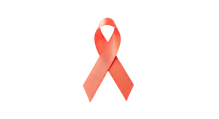 Orange ribbon for the anemia and leukemia awareness campaign. Skin cancer awareness campaign. Animal welfare, protection, and good pet care campaigns.