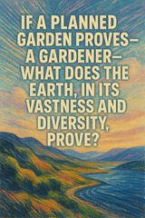 Sufi Poster on Logical and Visual Arguments for the Existence of God