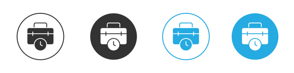 Work experience icon in editable flat vector in black and white