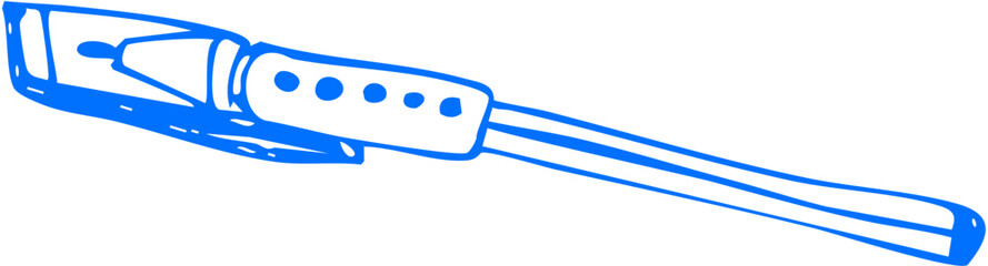Sketch of a utility pen, clean and minimal, representing office or crafting tools.