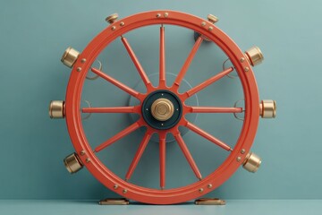 Futuristic dashboard with red light display showing gauge readings in real time