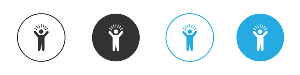 Obraz premium Self confidence icon in editable flat vector in black and white