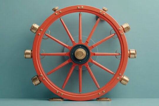 Futuristic dashboard with red light display showing gauge readings in real time