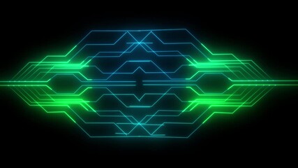 Abstract circuit board. circuit board concept. Digital Circuit Network Technology internet data space Background. glowing neon line circuit animation and 4k video animation . - Powered by Adobe