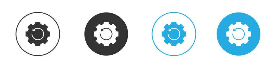 Recovery icon in editable flat vector in black and white