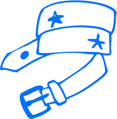 Vector illustration of a belt 
