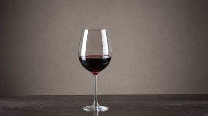 Glass of red wine on an elegant table