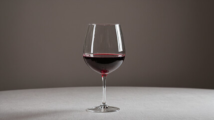 Glass of red wine on an elegant table