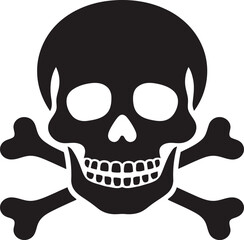Fototapeta premium Warning Skull and Crossbones Symbol halloween event