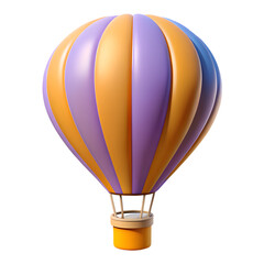 Fototapeta premium A vibrant hot air balloon against a clean background. Close up shot with vibrant colour in modern art style