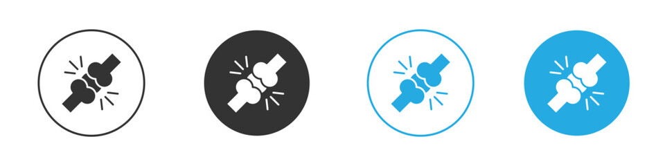 Osteoporosis icon in editable flat vector in black and white