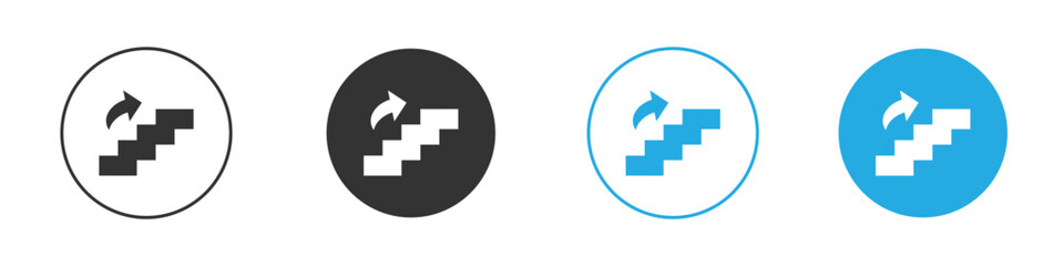 Next steps icon in editable flat vector in black and white
