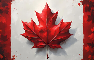red maple leaf, which is a prominent national symbol of Canada