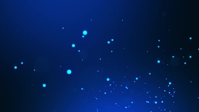 Loop Particles flowting in blue background