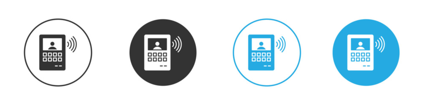 Intercom icon in editable flat vector in black and white
