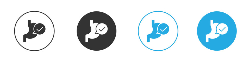 Good digestion icon in editable flat vector in black and white