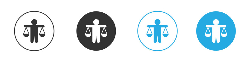 Ethics icon in editable flat vector in black and white