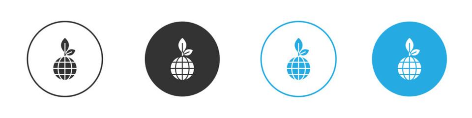 Environment icon in editable flat vector in black and white