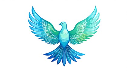 Obraz premium Flying dove, vibrant colors