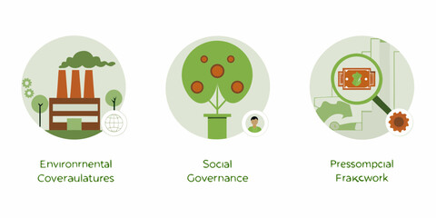 Esg concepts environmental social and governance illustrated