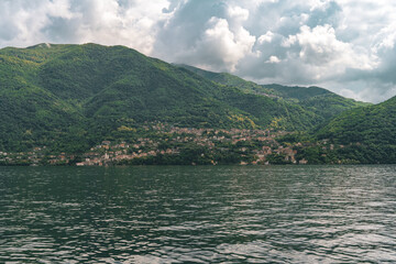 Fototapeta premium sea and mountains lake como
