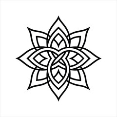 Elegant Woven Pattern Logo in Line Art Style