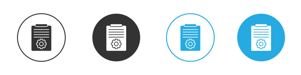 Compile icon in editable flat vector in black and white