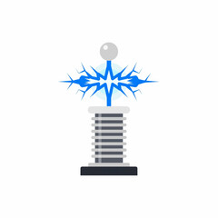 Tesla Coil Flat Vector Icon