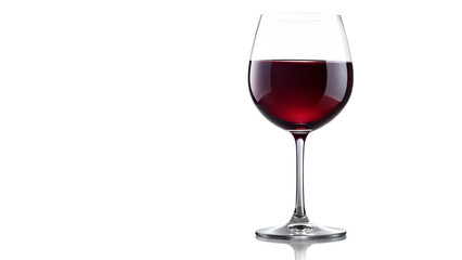 A glass of red wine isolated on transparent background