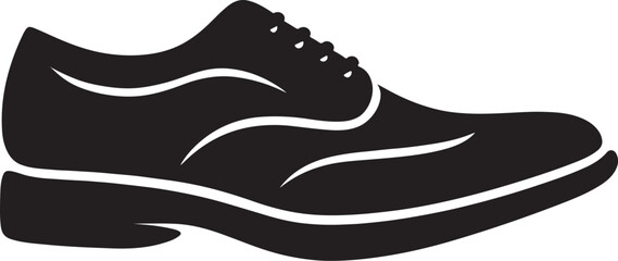Obraz premium Sleek Formal Oxford Business Shoe Silhouette Vector Illustration for Professional Designs