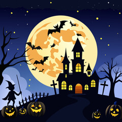 halloween night background