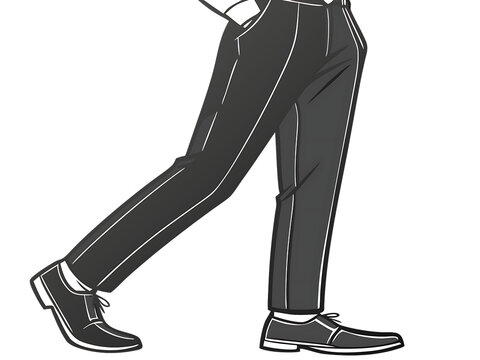 black pants and shoes walking clip art preview