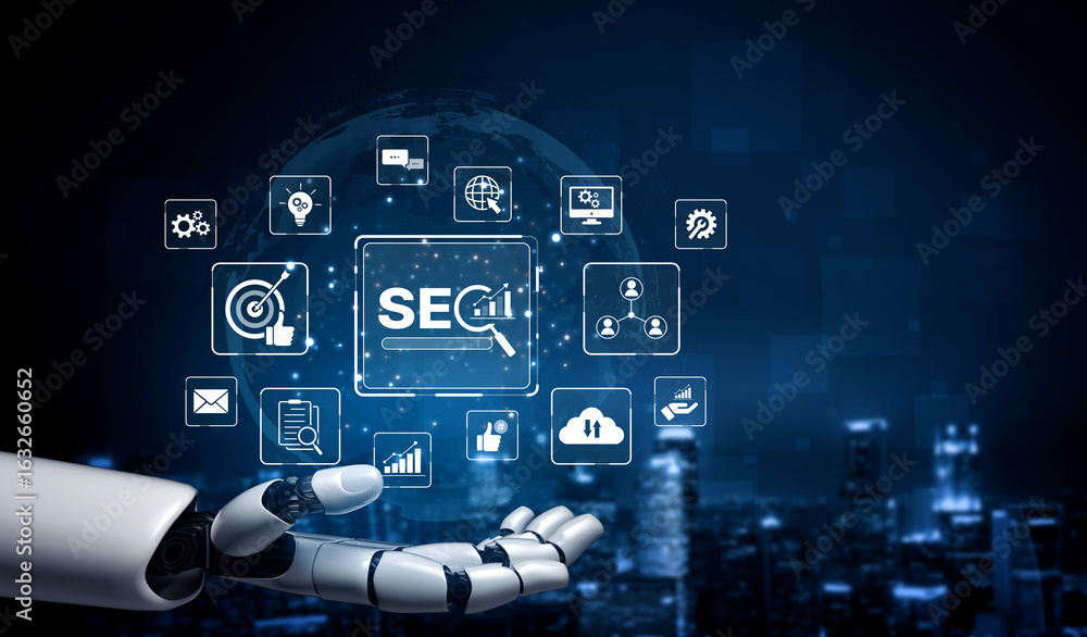 Poster ai improves seo visibility using intelligent optimization tools, keyword analytics, and smart market