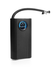 One modern tire inflator isolated on white