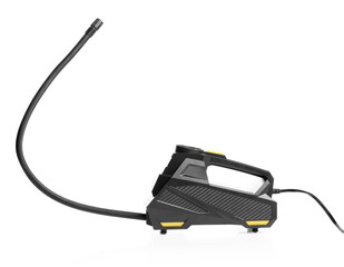 One modern tire inflator isolated on white