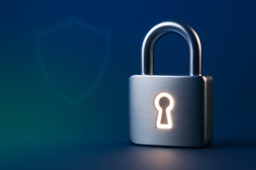 Fototapeta premium Secure Digital Keyhole with Focused Light for Data Access and Cybersecurity Solutions