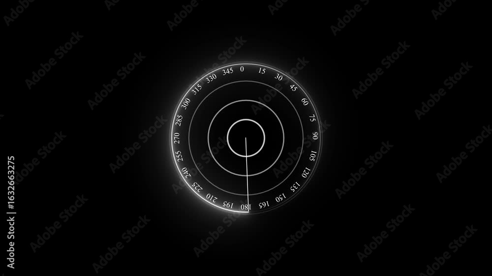 Poster glowing green military radar display searching for targets,futuristic sci-fi radar hud screen animat