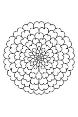 Botanical Mandala coloring page for adult 