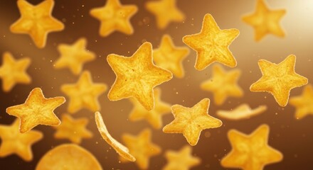 Obraz premium Star shaped snacks in flight