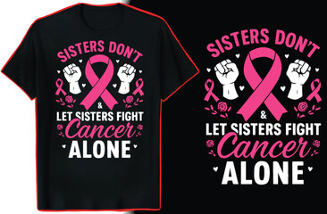 Breast Cancer Awareness T-Shirt Design, Pink Ribbon Support Tee, Hope Fight Cure Typography Shirt, October Pink Month Clothing for Women