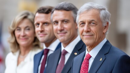 Group of Diplomats After Signing Cross-Border Agreement Ceremony