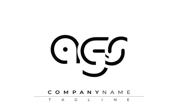 AGS abstract letter design. Modern Business Logo Design With Abstract Typography and Contemporary Style