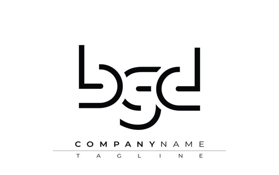 BGD abstract letter design. Modern Business Logo Design With Abstract Typography and Contemporary Style